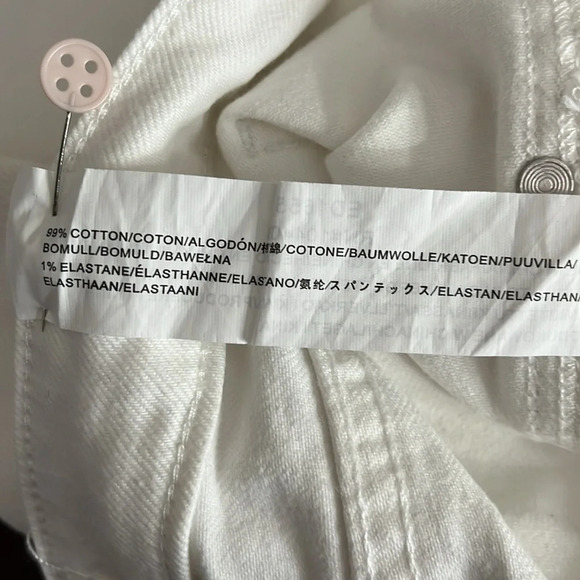 EVIDNT LA Tate Notched Hem Mid Rise Skinny Jean in White - Size 26 - Picture 10 of 11